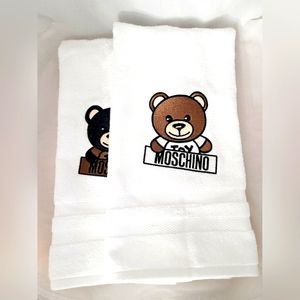 Moschino Bear 🐻 Embroidered Hand Towel Set